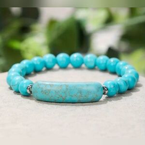 Natural Turquoise Stretch Bracelet